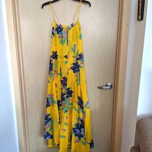 Diane Von Fustenberg Maxi Dress, M, Pineapple